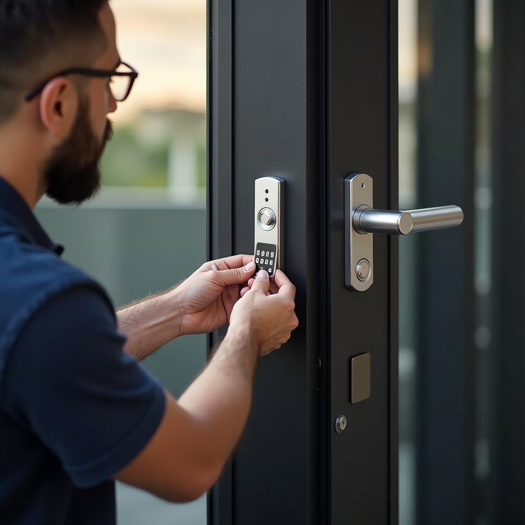 Digital Lock for Grill Door — illustration for NEXT IN™